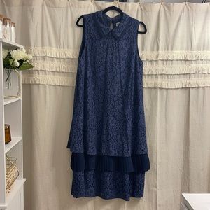 Nanette Nanette Lepore navy blue midi dress, size 14